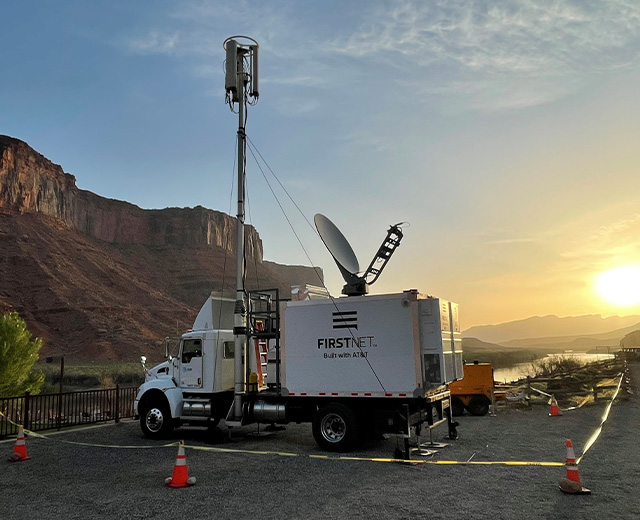 FirstNet vehicle parked in lot